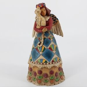 Jim Shore Heartwood Creek Angel With Cat